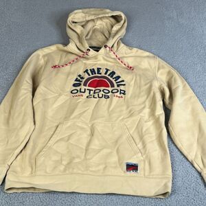 Vans Sweatshirt Mens XL Tan Hoodie Off The Trail Outdoor Club Sweater Surf Skate